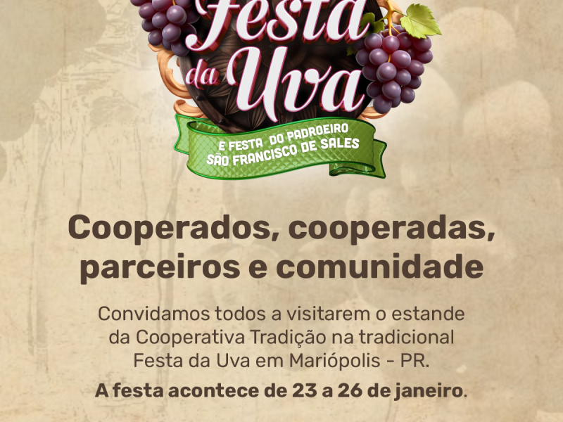 Cooperativa Tradi��o marca presen�a na Festa da Uva em Mari�polis